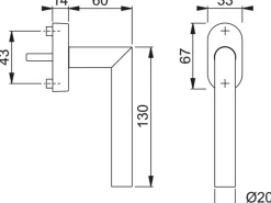 AnsaPro Fenstergriff - Dreh/Kipp Hudson Edelstahl Schwarz