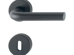 AnsaPro Zimmertür-Rosettengarnitur Douro Edelstahl Mattschwarz