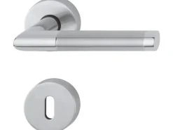 AnsaPro Zimmertür-Rosettengarnitur Schwalm OB 37 - 42 mm Edelstahl Mattpoliert