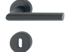 AnsaPro Zimmertür-Rosettengarnitur Hudson Edelstahl Mattschwarz