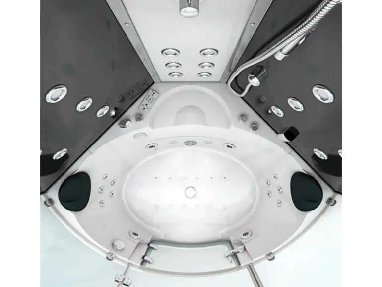 AquaVapore Dampfdusche Whirlpool Dusche Duschkabine K60-SW-EH-EC-SC 140x140cm