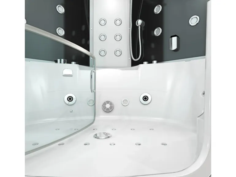 AquaVapore Dampfdusche Whirlpool Dusche Duschkabine K60-SW-EH-EC-SC 140x140cm