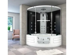 AquaVapore Dampfdusche Whirlpool Dusche Duschkabine K70-SW-EH-SC 150x150cm