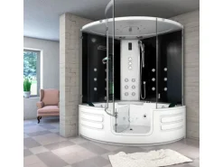 AquaVapore Dampfdusche Whirlpool Dusche Duschkabine K70-SW-TH-EC-SC 150x150cm
