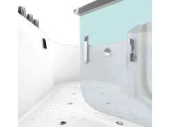 AquaVapore Seniorenwanne mit Tür Whirlpool S12-TH-AIR-L Badewanne 170x85cm