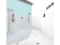 AquaVapore Seniorenwanne mit Tür Whirlpool S12-TH-AIR-R Badewanne 85x170cm
