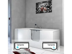 AquaVapore Seniorenwanne mit Tür Whirlpool S12-AIR-R Badewanne 85x170cm