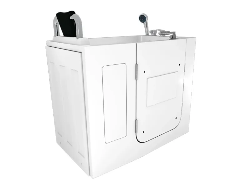 AquaVapore Sitzbadewanne Senioren Wanne Sitzwanne mit Tür S08-C-L 110x68cm