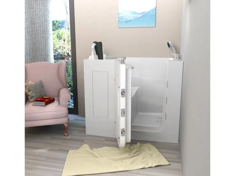 AquaVapore Sitzbadewanne Senioren Wanne Sitzwanne mit Tür S08-C-L 110x68cm