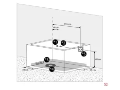 AquaVapore Whirlpool Pool Badewanne Wanne W12H-TH-B 180x135cm