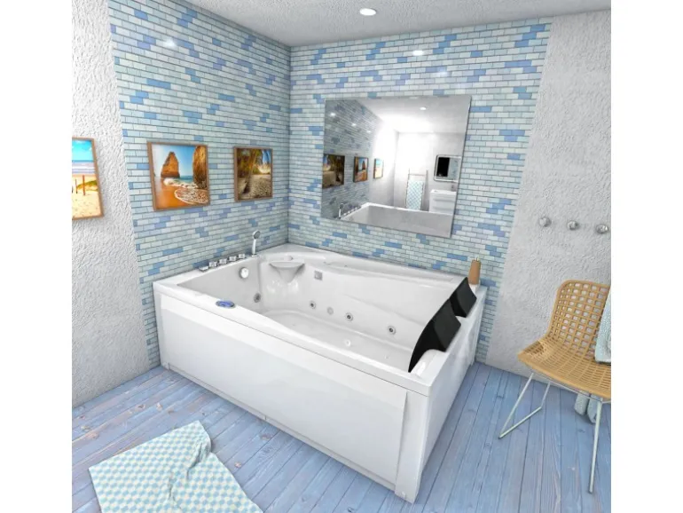 AquaVapore Whirlpool Pool Badewanne Wanne W12H-TH-A-SC 135x180cm