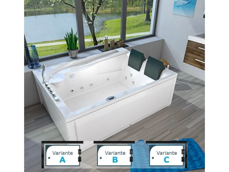 AquaVapore Whirlpool Pool Badewanne Wanne W12H-TH-A-SC 135x180cm