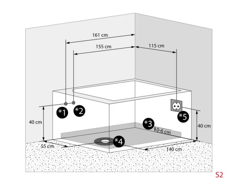 AquaVapore Whirlpool Pool Badewanne Wanne W12HZ-TH-C-SC 180x135cm