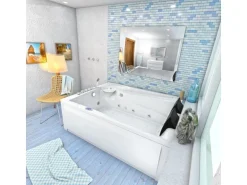 AquaVapore Whirlpool Pool Badewanne Wanne W12HZ-TH-C-SC 180x135cm