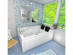 AquaVapore Whirlpool Pool Badewanne Wanne W12HZ-TH-C-SC 180x135cm