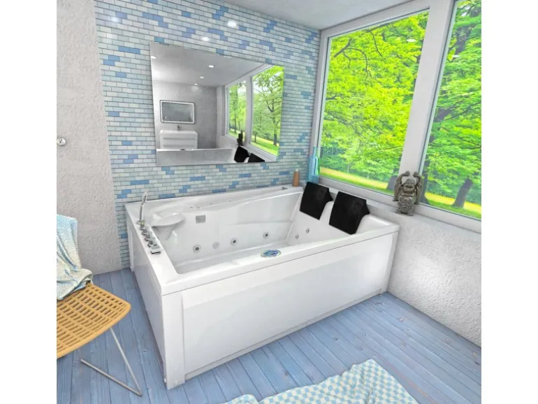 AquaVapore Whirlpool Pool Badewanne Wanne W12HZ-TH-C-SC 180x135cm