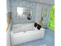 AquaVapore Whirlpool Pool Badewanne Wanne W12H-TH-A 135x180cm