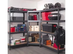 Ar Shelving Rivet Set 180 x 180 x 180 x 45 cm mit 4 HDF-Böden Anthrazit