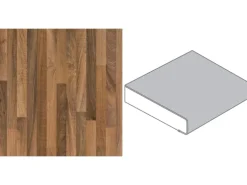 Arbeitsplatte Nussbaum Butcherblock Hell 90 cm x 2,9 cm Meterware