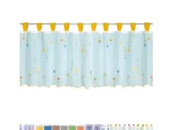 Arsvita Bistrogardine mit Schlaufen 150 cm x 45 cm Orange Blumen