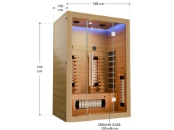 Artsauna Infrarotkabine Kiruna130 Premium mit Dual Technologie