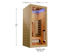 Artsauna Infrarotkabine Kiruna90 Premium mit Dual Technologie