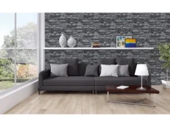 A.S. Création Vliestapete Il Decoro Stein Schwarz-Grau FSC®