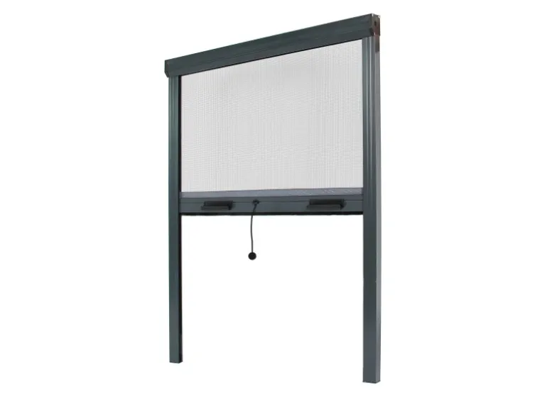 Avosdim Insektenschutzrollo für Fenster Alu 150cm x 230cm Anthrazitgrau