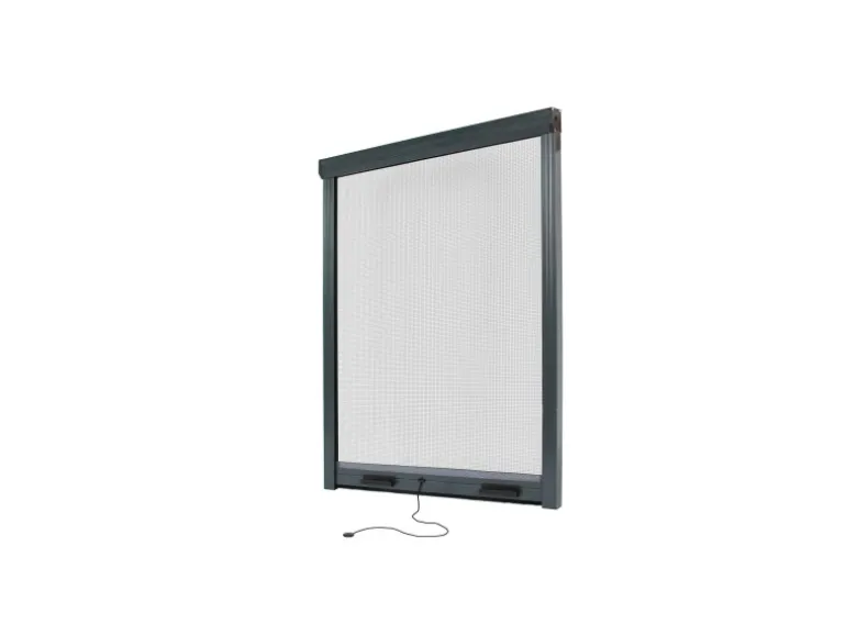 Avosdim Insektenschutzrollo für Fenster Alu 150cm x 230cm Anthrazitgrau