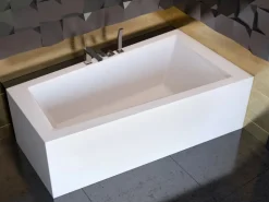 Bad Land Badewanne Eckwanne INTIMA 160x90 Rechts Ablauf Füße