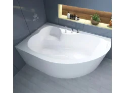 Bad Land Badewanne Eckwanne MEGA 160x105 Links Mit AcrylSchürze Ablauf Füße