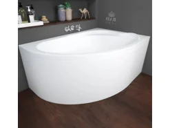 Bad Land Badewanne Eckwanne STANDARD 130x85 Rechts Mit AcrylSchürze Ablauf Füße