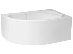 Bad Land Badewanne Eckwanne STANDARD 130x85 Rechts Mit AcrylSchürze Ablauf Füße