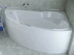 Bad Land Badewanne Eckwanne ADA 140x90 Rechts Mit AcrylSchürze Ablauf Füße