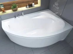 Bad Land Badewanne Eckwanne MAREA 150x100 Rechts Ablauf Füße