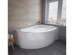 Bad Land Badewanne Eckwanne MAREA 150x100 Rechts Ablauf Füße