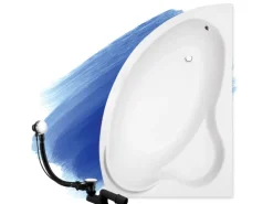 Bad Land Badewanne Eckwanne ADA 140x90 Rechts Ablauf Füße