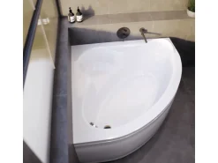 Bad Land Badewanne Eckwanne MIA 120x120 Mit AcrylSchürze Ablauf Füße