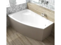 Bad Land Badewanne Eckwanne FRIDA 140x90 Links Mit Styroporverkleidung Ablauf Füße