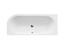 Bad Land Badewanne Eckwanne AVITA 180x80 Links + Acrylschürze + Kopfstütze KODI Ablauf Füße