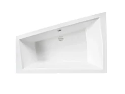 Bad Land Badewanne Eckwanne INTIMA SLIM 180x125 Links Mit Styroporverkleidung Und 2x Kopfstützen Ablauf Füße