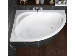 Bad Land Badewanne Eckwanne STANDARD 130x85 Links Mit Styroporverkleidung Ablauf Füße