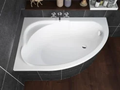 Bad Land Badewanne Eckwanne STANDARD 130x85 Links Mit Styroporverkleidung Ablauf Füße