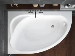 Bad Land Badewanne Eckwanne STANDARD 130x85 Links Mit Styroporverkleidung Ablauf Füße