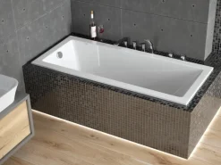 Bad Land Badewanne Rechteck MODERN SLIM 170x70 Ablauf Füße