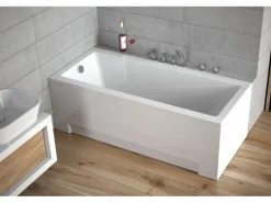 Bad Land Badewanne Rechteck MODERN 150x70 Mit AcrylSchürze Ablauf Füße