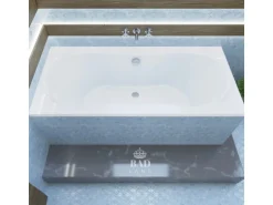 Bad Land Badewanne Rechteck LONG 170x80 Mit Wannenträger Ablauf Füße