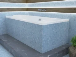 Bad Land Badewanne Rechteck LONG 170x80 Mit Wannenträger Ablauf Füße