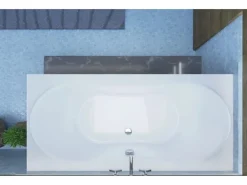 Bad Land Badewanne Rechteck LONG 170x80 Mit Wannenträger Ablauf Füße