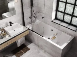 Bad Land Badewanne Rechteck QUADRO SLIM 190x90 Ablauf Füße